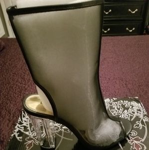 Liliana Mesh Black Bootie